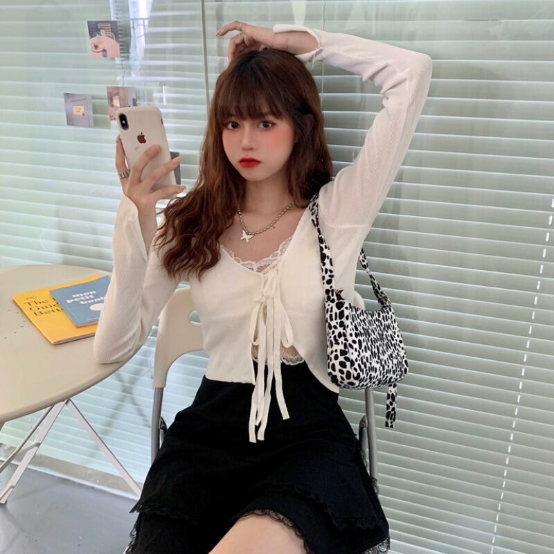 トップス ニットセーター 薄手レディースサマーショートカーディガンブラウス ロング 夏物 1号婦人75917903705