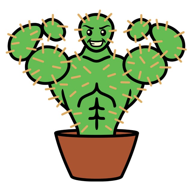 グッズ制作用イラスト】マッチョサボテン | ゆるてぃー