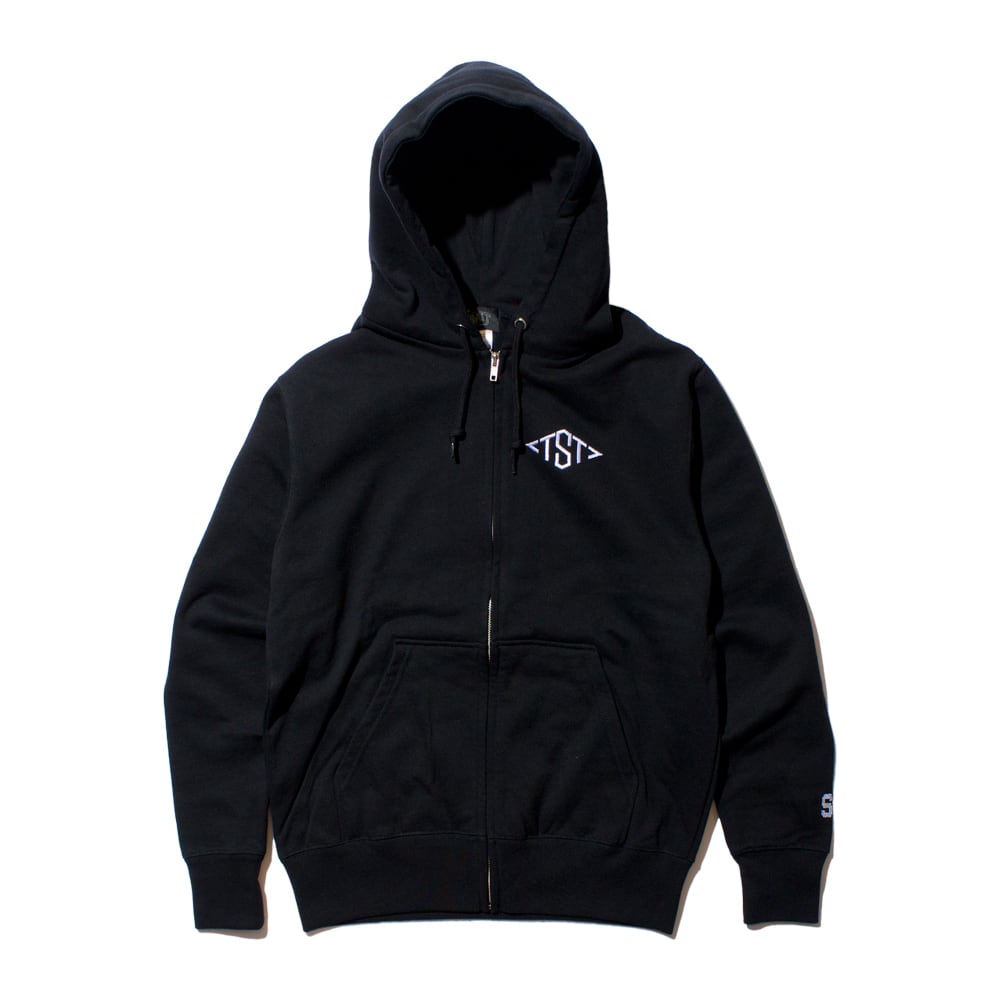 TST EMB ZIP PARKA #BLACK