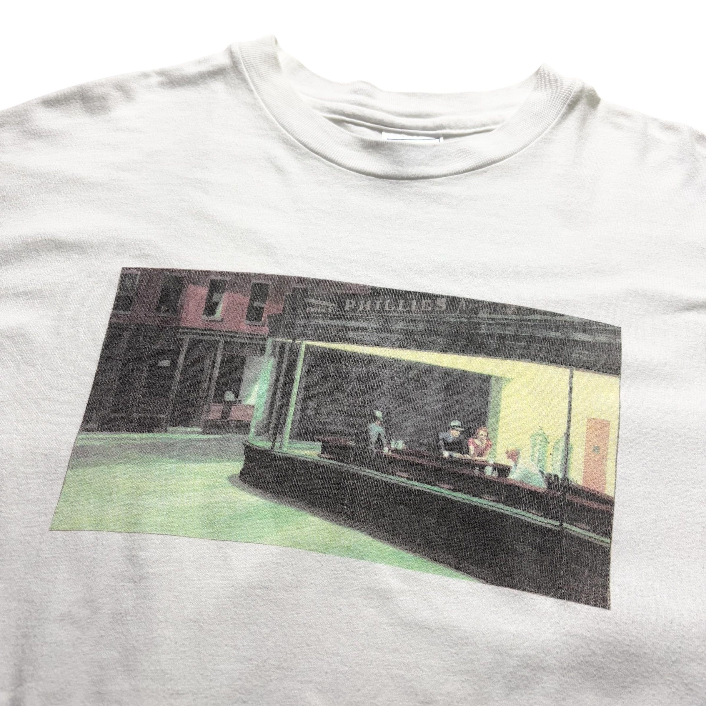 vintage 1995's EDWARD HOPPER art tee “Nighthawks” | NOIR ONLINE