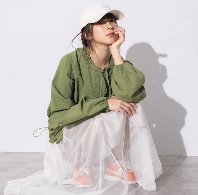 【 MARGAUX VINTAGE 】ナイロンギャザーブルゾン