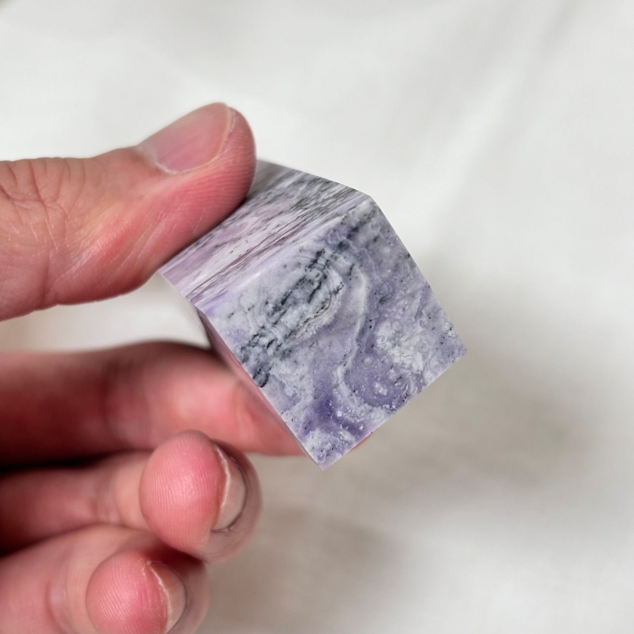 バイオレットレースストーン*250712*天然石*タワー*置き物*インテリアストーン