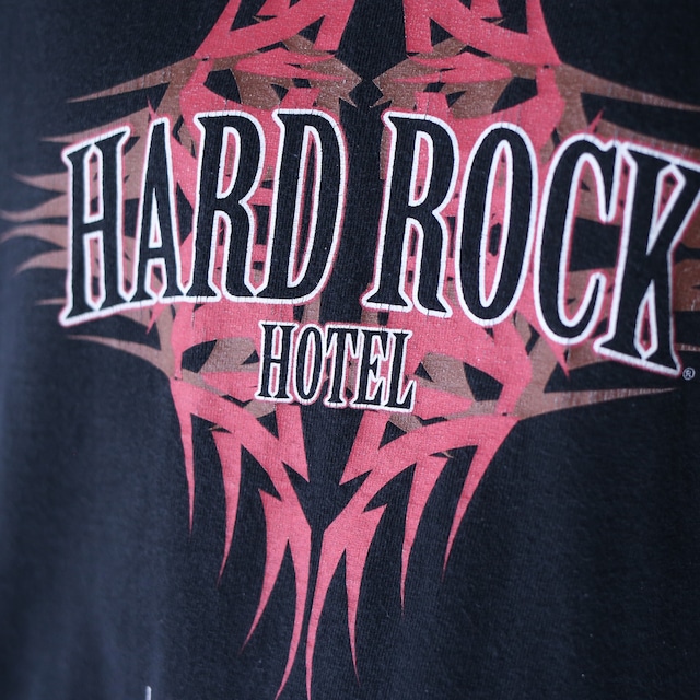 "HARD ROCK HOTEL" 360 all printed loose silhouette l/s tee