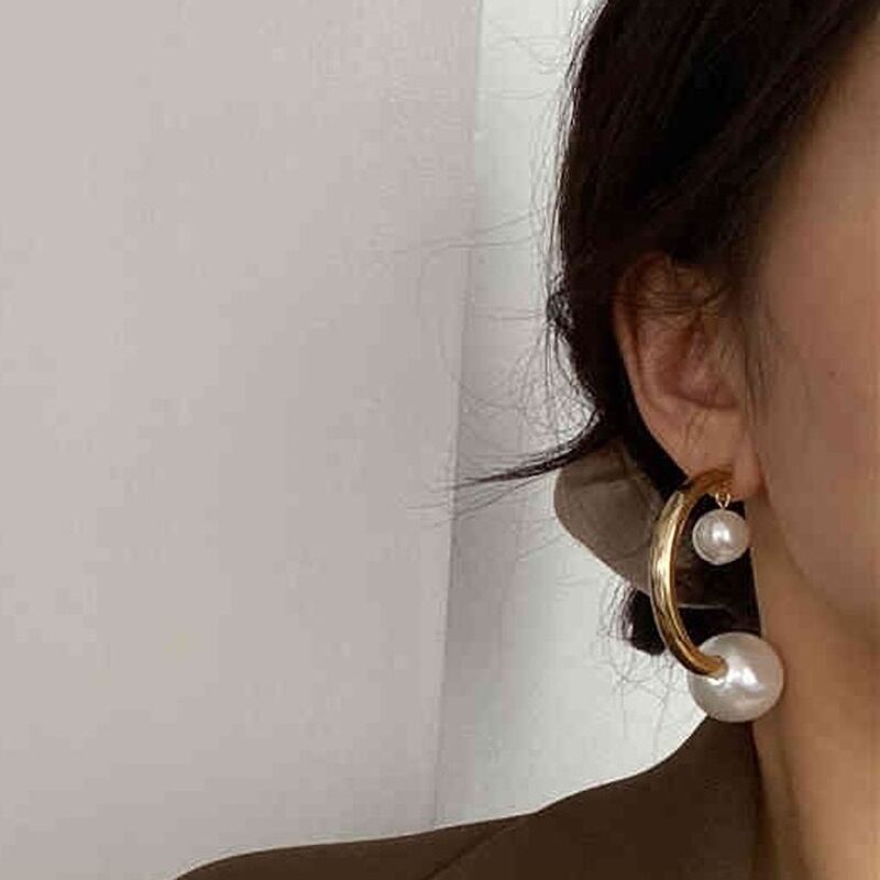 ダブルパールフックピアス 2140 きれいめレディースカジュアル ファッション 通販サイト Mililani ミリラニ