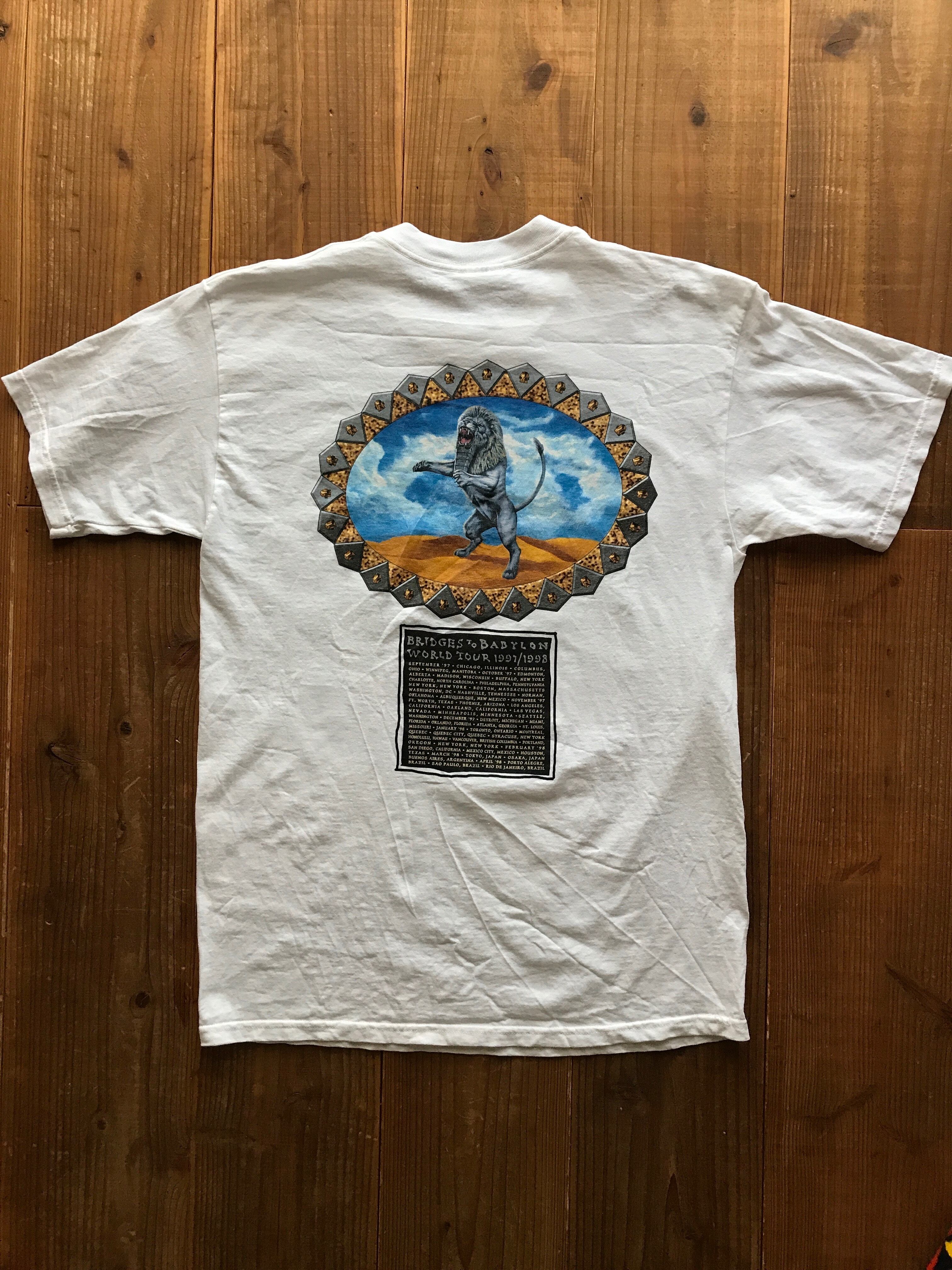 90's ROLLING STONES バンドTシャツ BRIDGES TO BABYLON ツアー 両面プリント 表記(L)