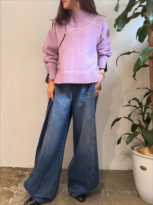 エイミーロウ  Eimee Law アーチライン配色ニット