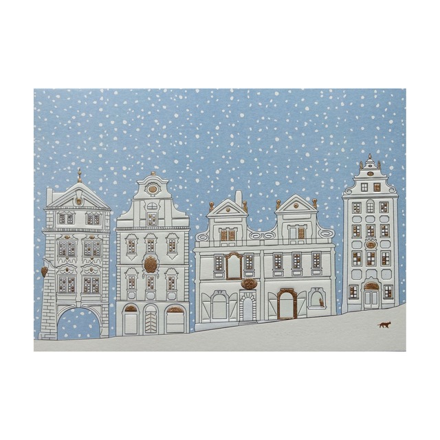 クリスマスカード チェコ共和国製 [Jan Petr Obr] 銅版印刷 11205