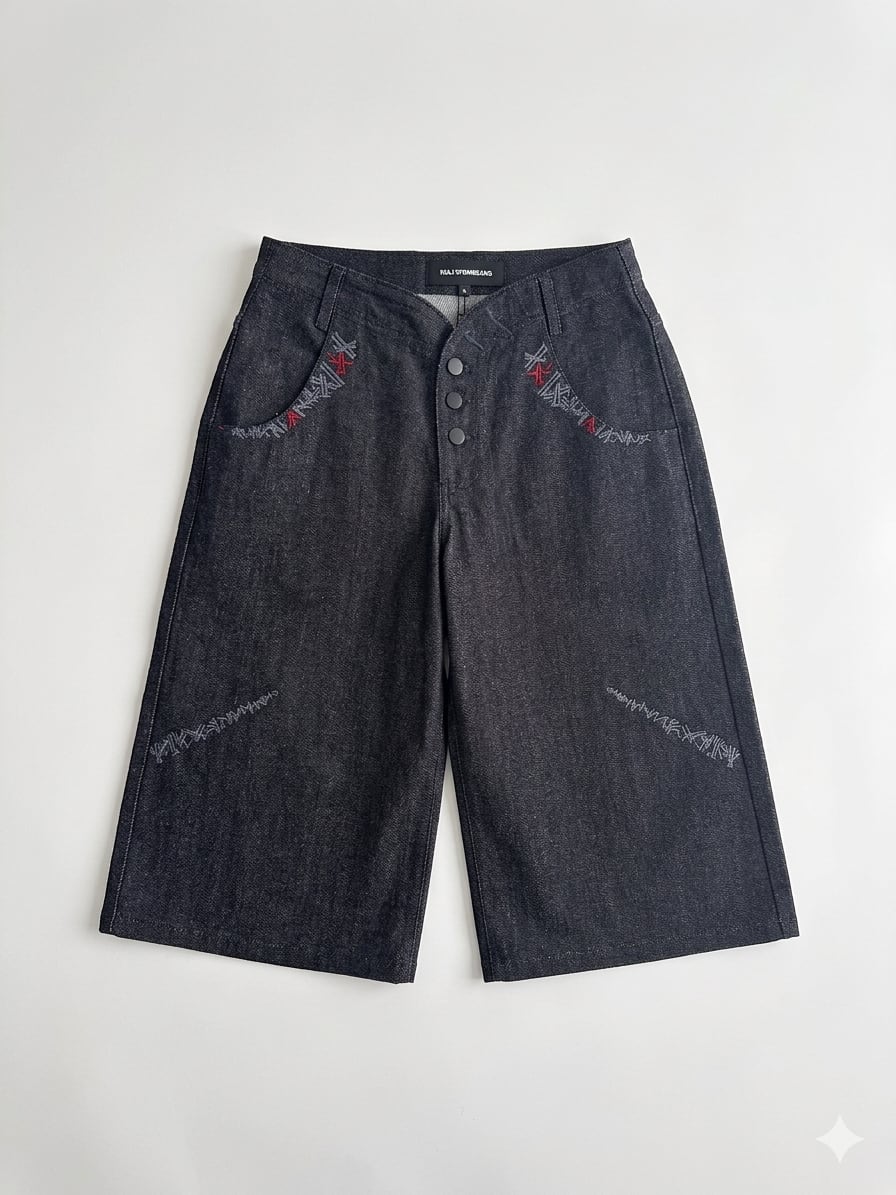 【paulacanvasdelvas】CRUSH DENIM SHORT