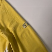 adabat アダバット ボーダー切替 ハーフジップ ストレッチ 長袖ポロシャツ 40/イエロー