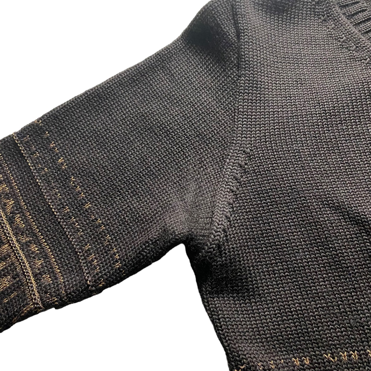 archive DRIES VAN NOTEN native pattern zip-up knit cardigan