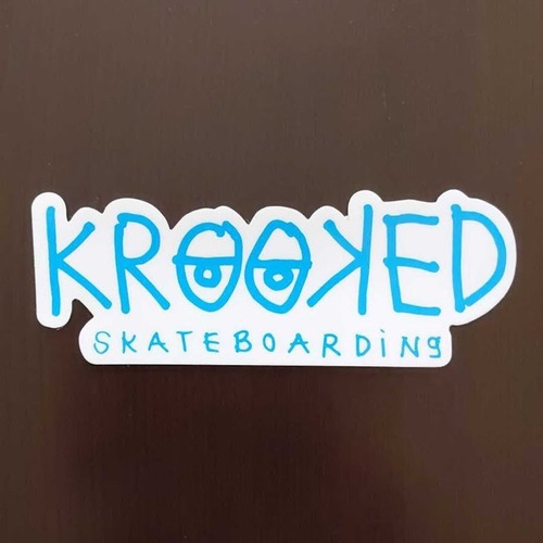 【ST-110】Krooked Skateboards クルキッド クルックド スケートボード ステッカー BLUE