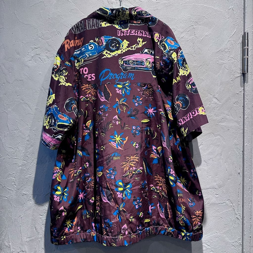 sacai サカイ 25SS Car Race Tropical Pront Shirt ジップシャツ 25