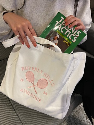 Racket logo Tote bag (pink)