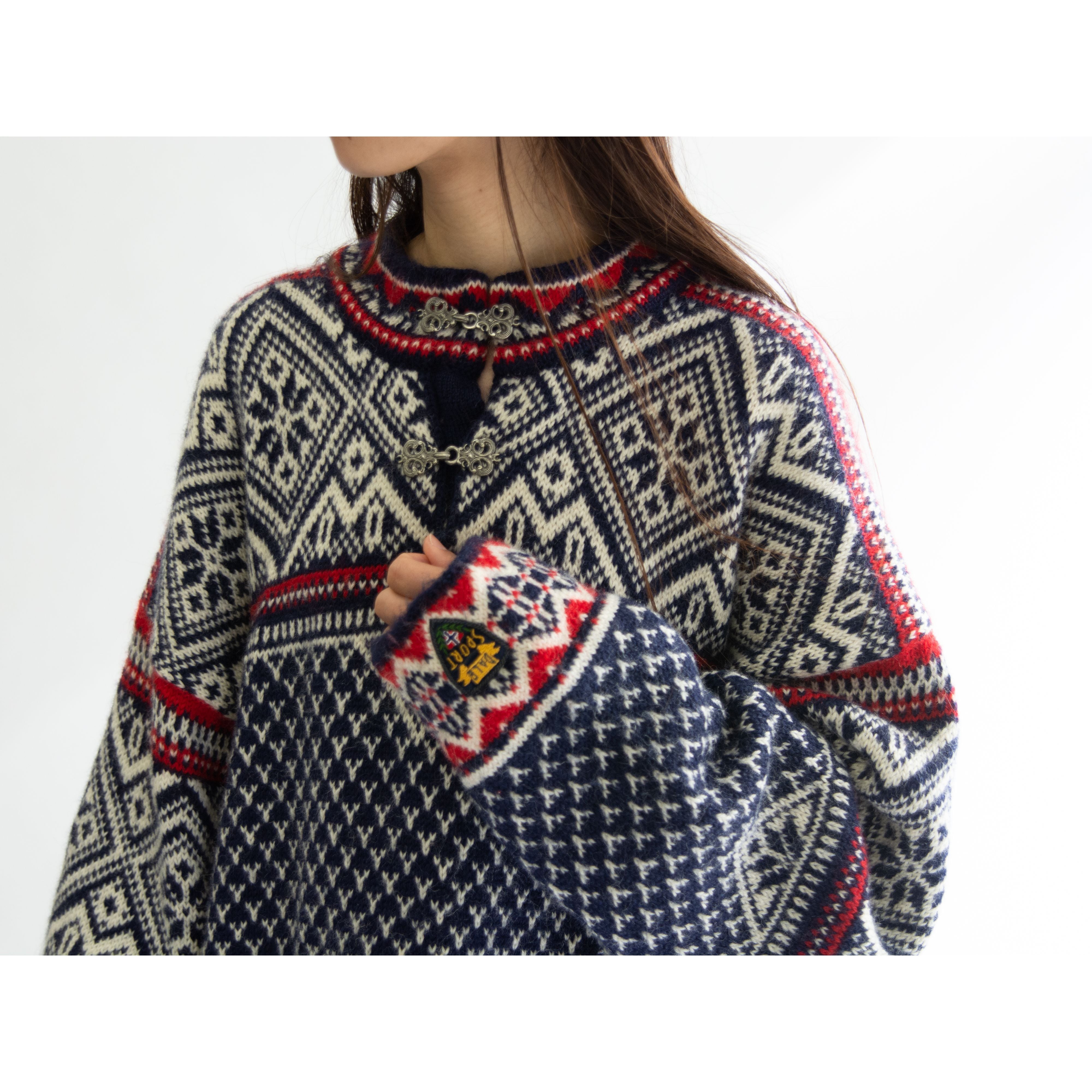 【DALE OF NORWAY】Made in Norway 100% wool Nordic sweater 
