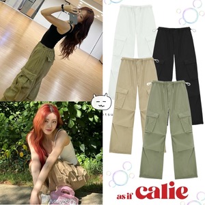 ★ITZY ユナ / (G)I-DLE シュファ 着用!!【asif calie】PARACHUTE CARGO PANTS - 4color