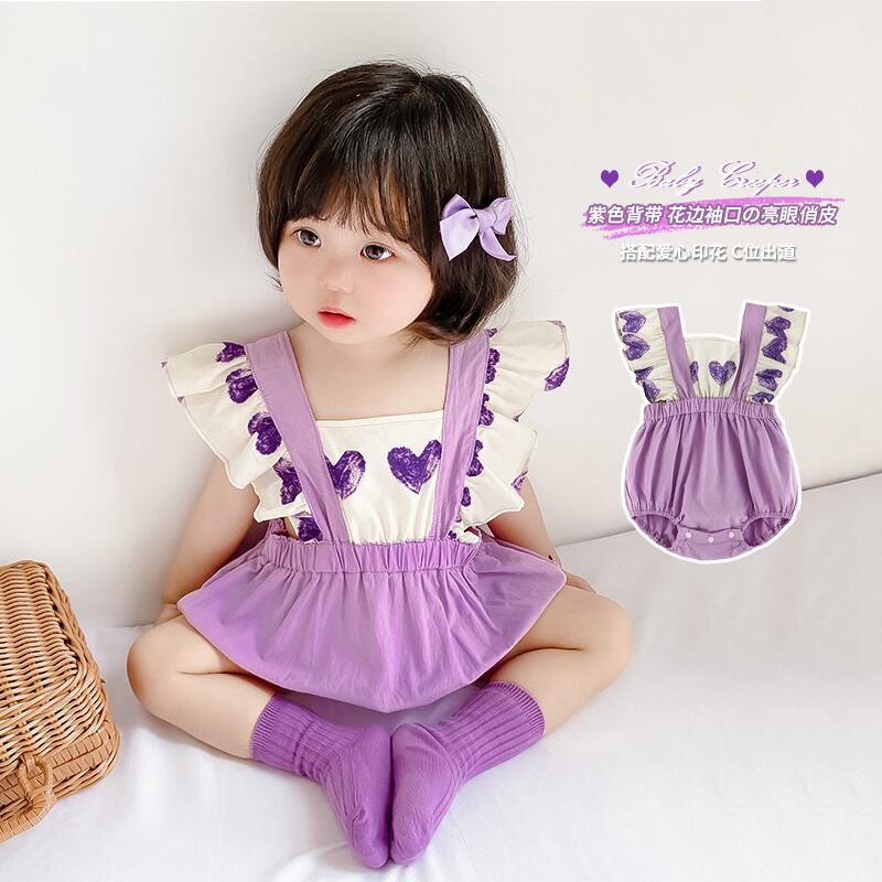 サマーロンパース オールインワン スリーブノースリーブワンピース 夏物 超面白いベビーショップ40515001719