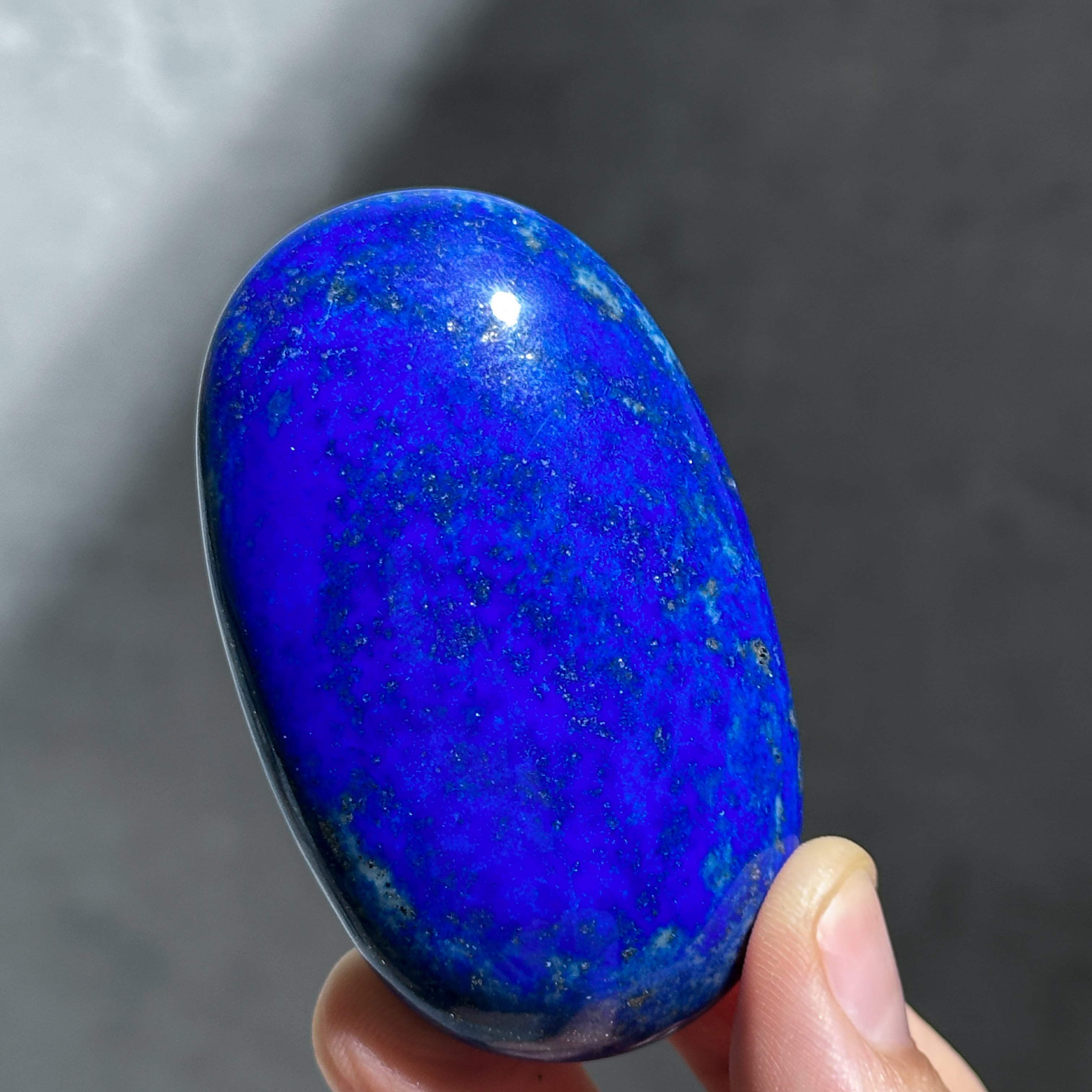 ラピスラズリ パームストーン76◇Lapis Lazuli◇天然石・鉱物