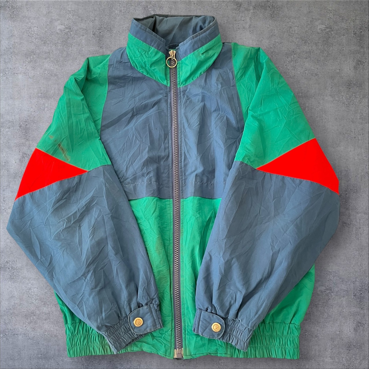 90s London FOG China Color Block Nylon Jacket