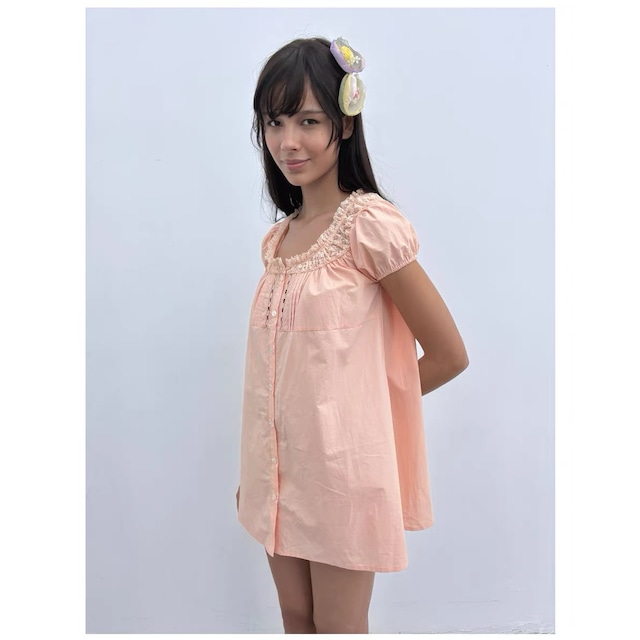 [9266studio] french vintage lace square collar dress