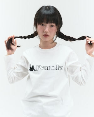 Chining Panda × tetta Collaboration Long T-Shirt (White)