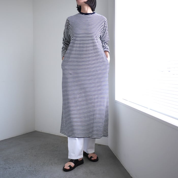 YAECA CONTEMPO（ヤエカコンテンポ） Vカットドレス[05703] GRAY | tile