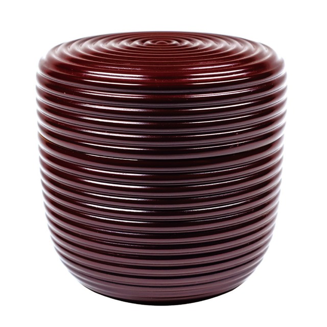 先代 川端近左 作　潤塗 ロクロ目 内笹蒔絵 大棗　