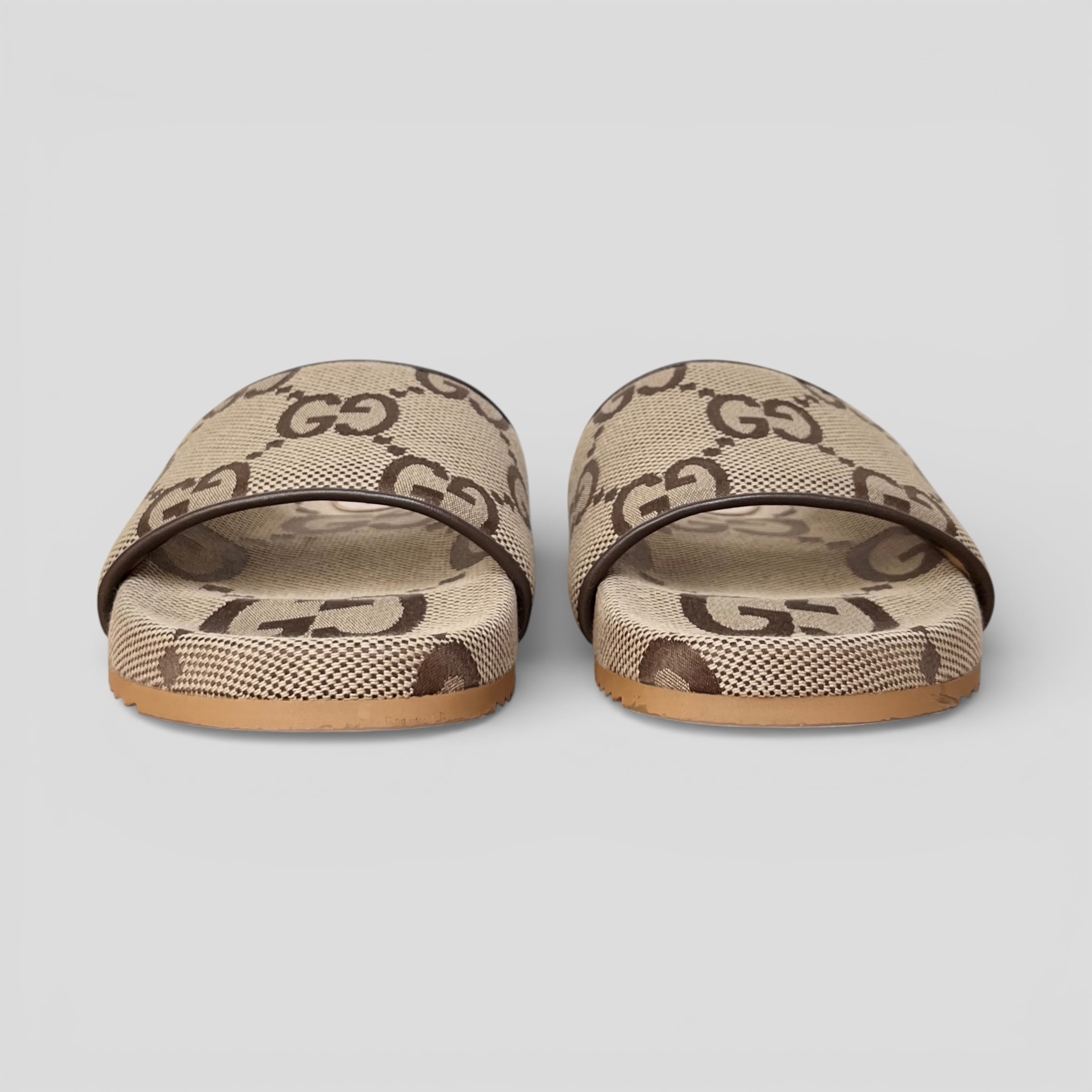 GUCCI グッチ ジャンボGG キャンバス スライド サンダル 7 26cm 624695