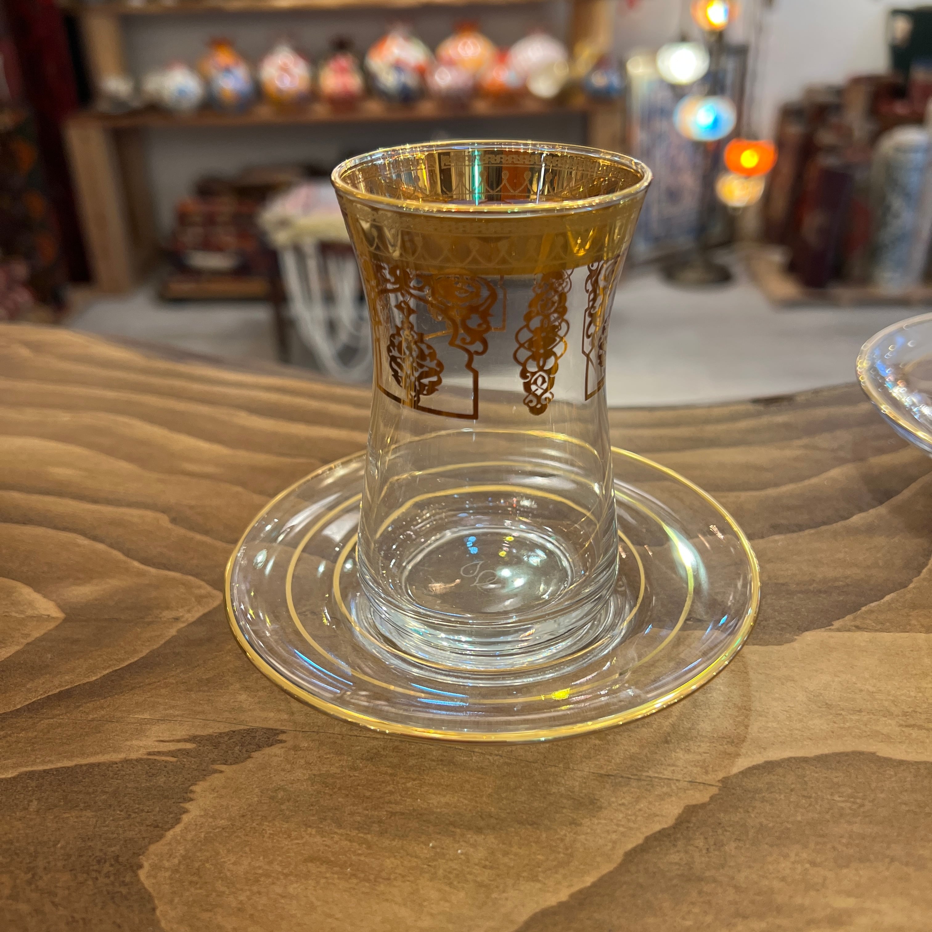 トルコ チャイグラスセット(シルバー 花柄) | トルコ製