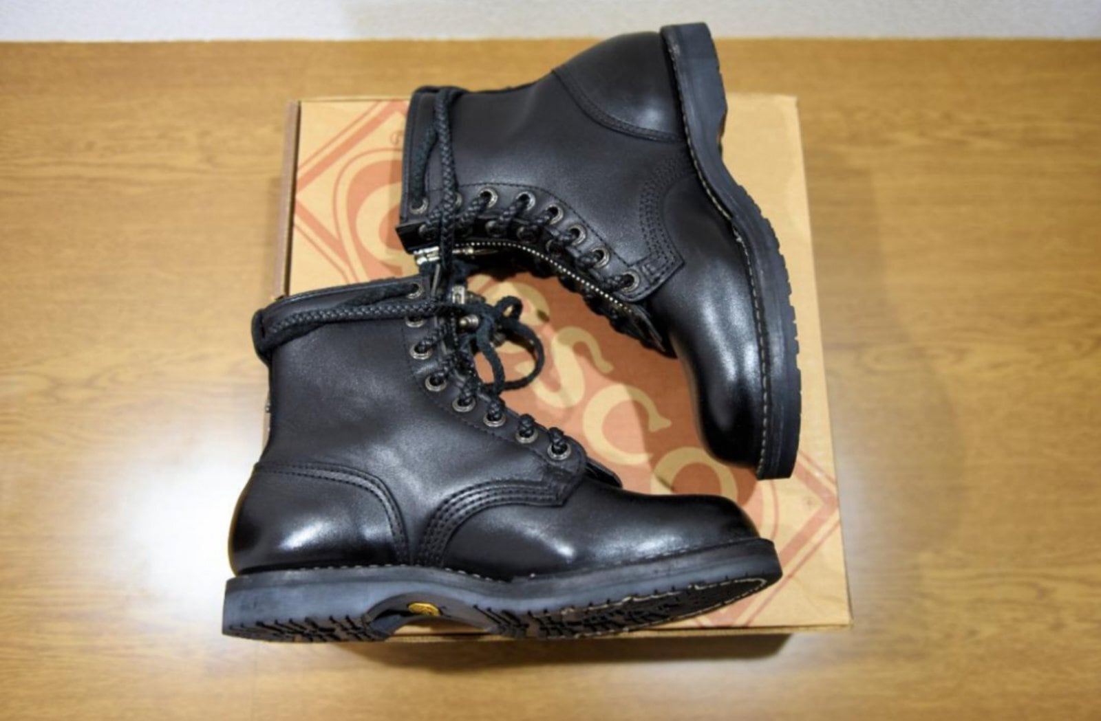 CHROME HEARTS クロムハーツ ×WESCO FIREMAN ウエスコ ファイヤーマン センターダガージップレースアップレザーブーツ 9.5E ブラック208センチヒール