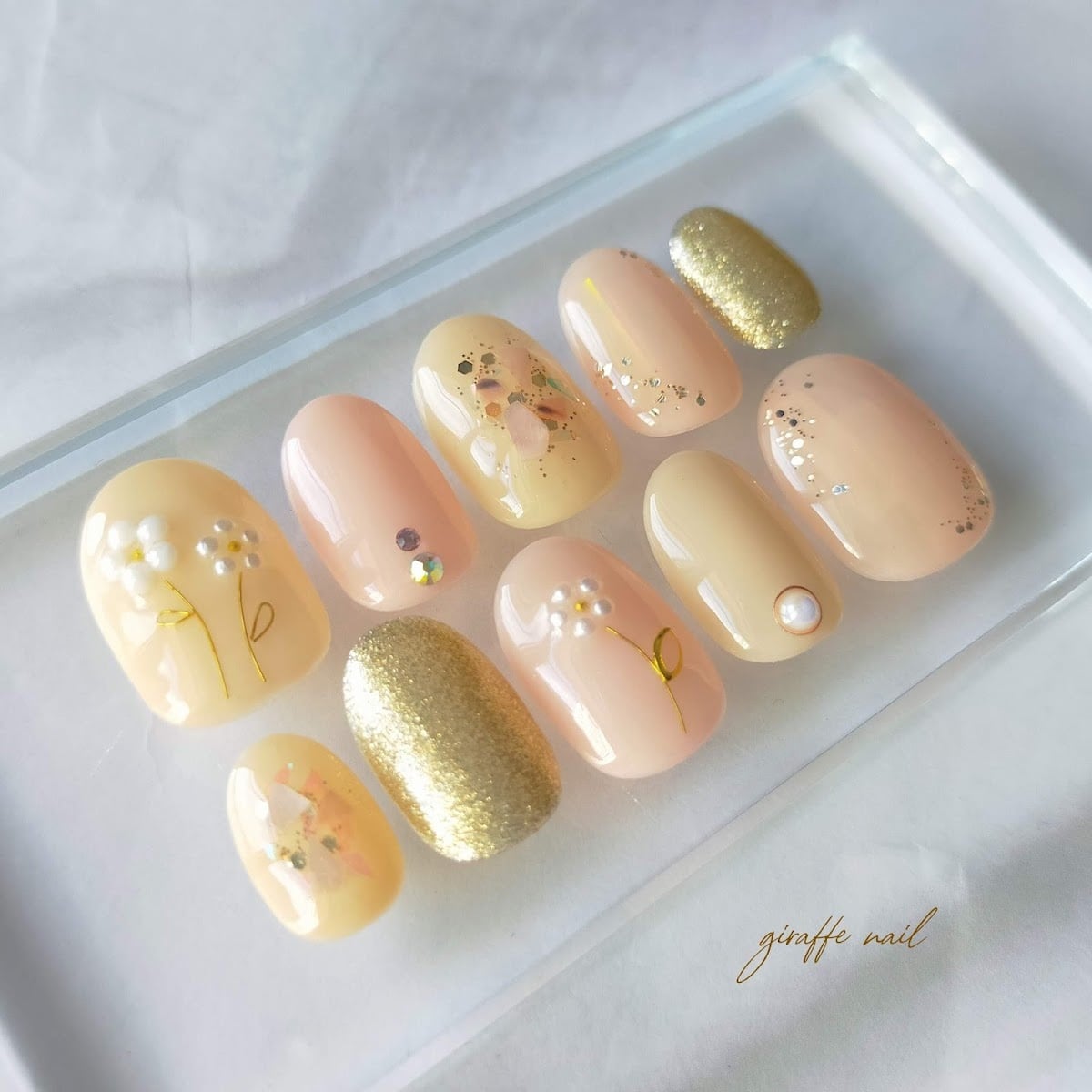81 ネイルチップ 春ネイル パステルネイル ピンクネイル ベージュ