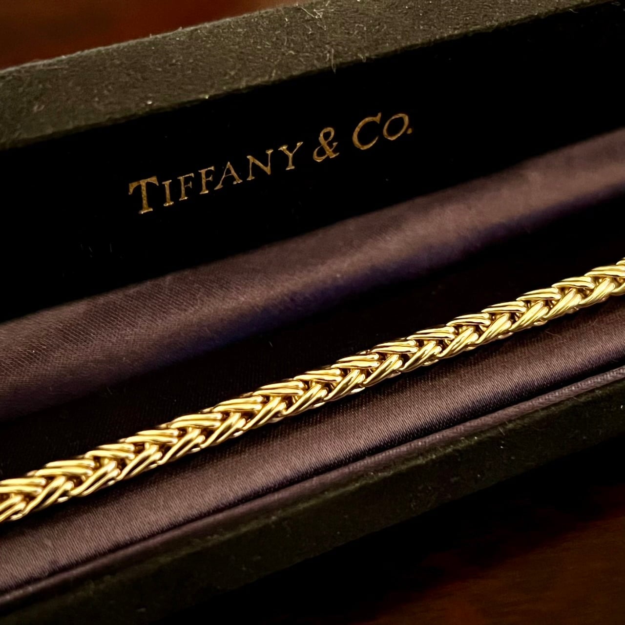 VINTAGE TIFFANY & CO. 14K Gold Braid Bracelet | ヴィンテージ