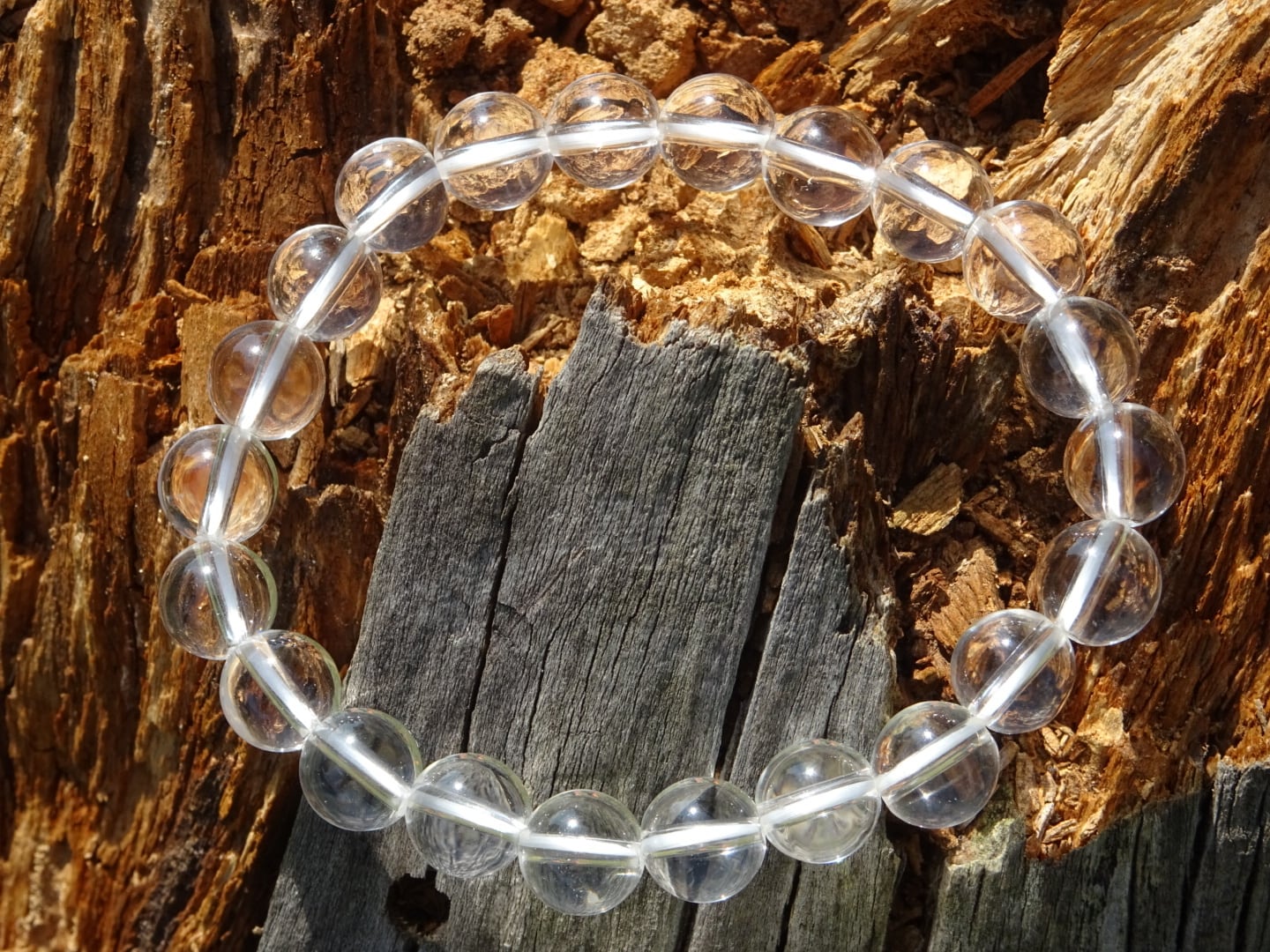 美品 ♡ メデルジュエリー 水晶 ブレスレット メルーの水晶ブレスレット（High Quality,8mm×22） ~Pureness、ひかり