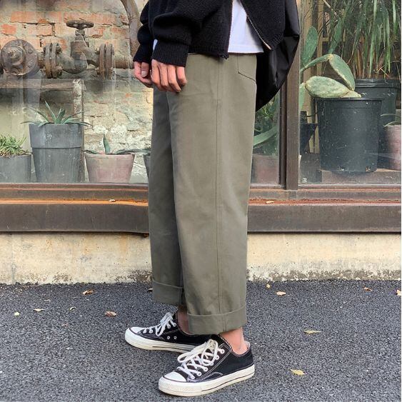 全3色 ストレートパンツ シンプル シック 大人 メンズ 無地