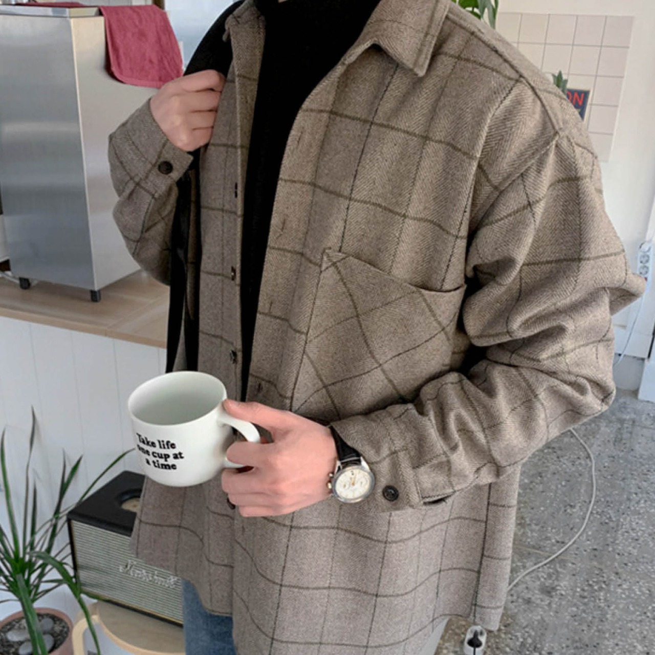 厚手チェックシャツ　MT0080006