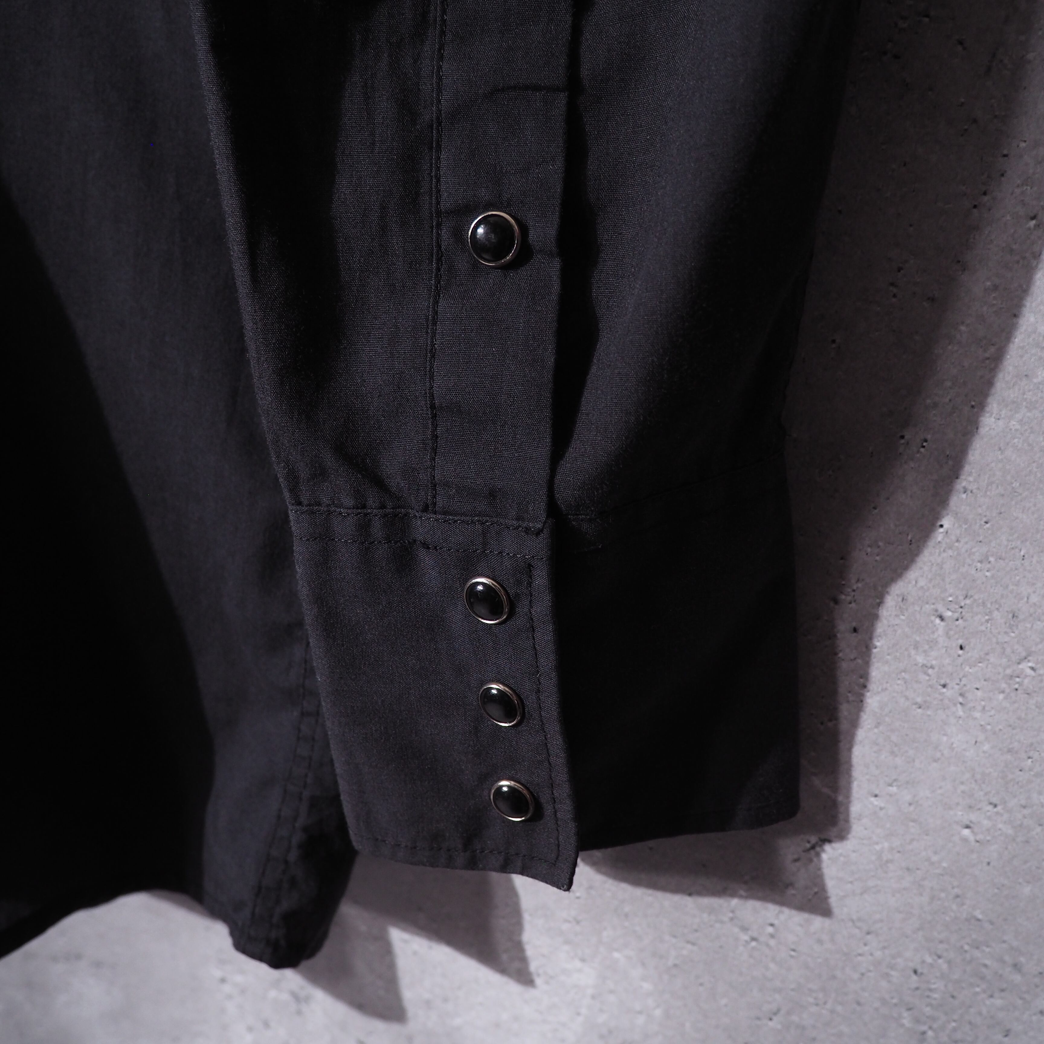 1990s Beautiful Flower embroidery vintage loose Western shirt