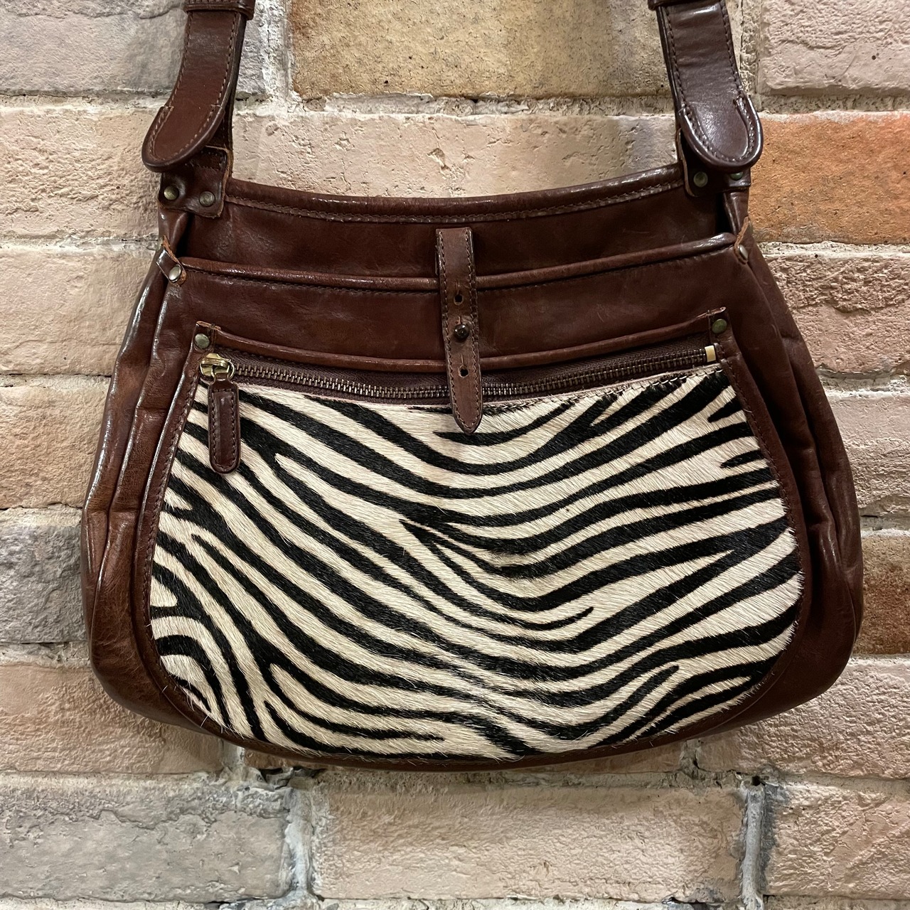 Felisi shoulder bag イタリア製 ハラコ×レザー ショルダーバッグ 