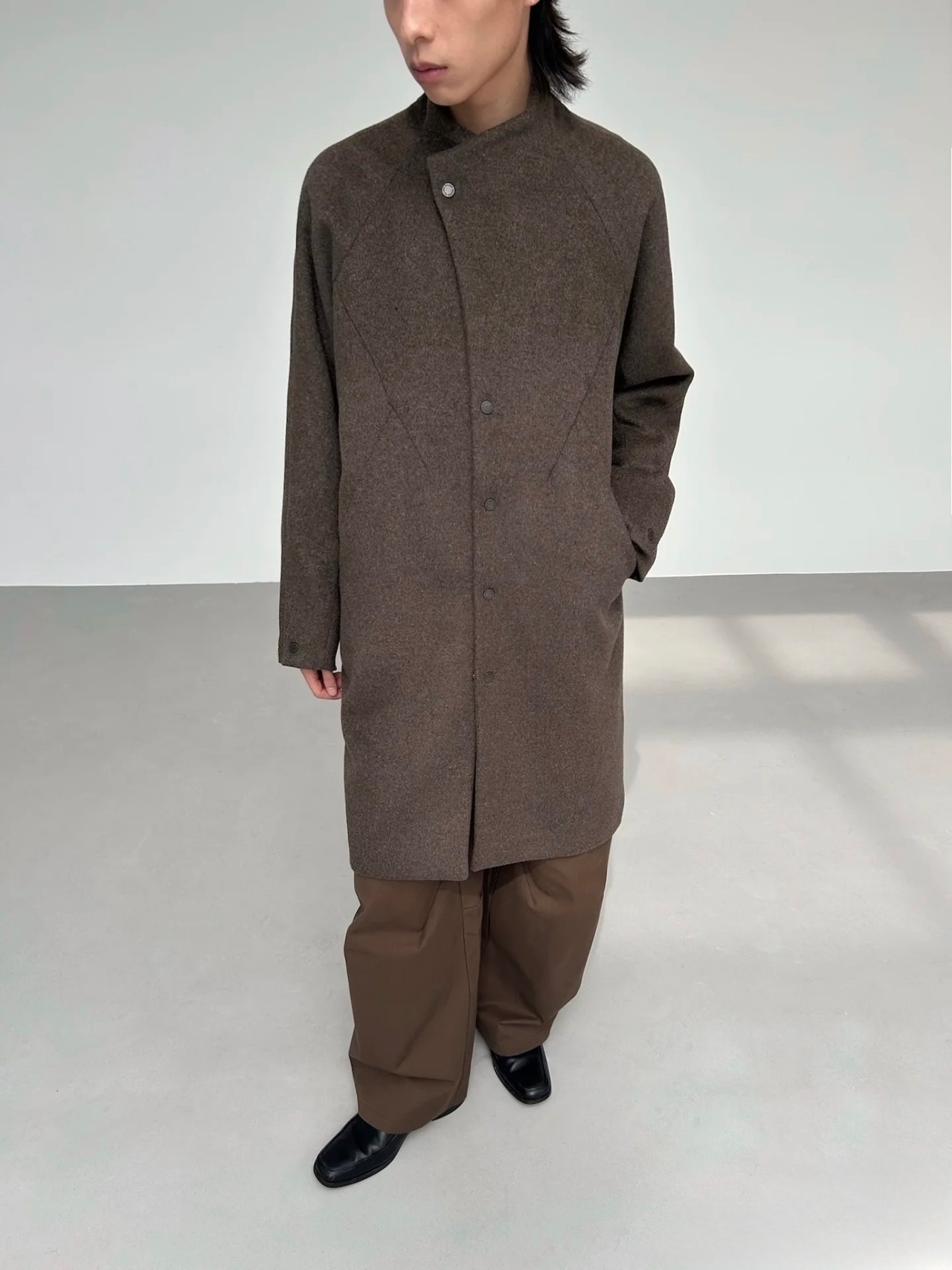 Yausye Wool Blend A-line Coat
