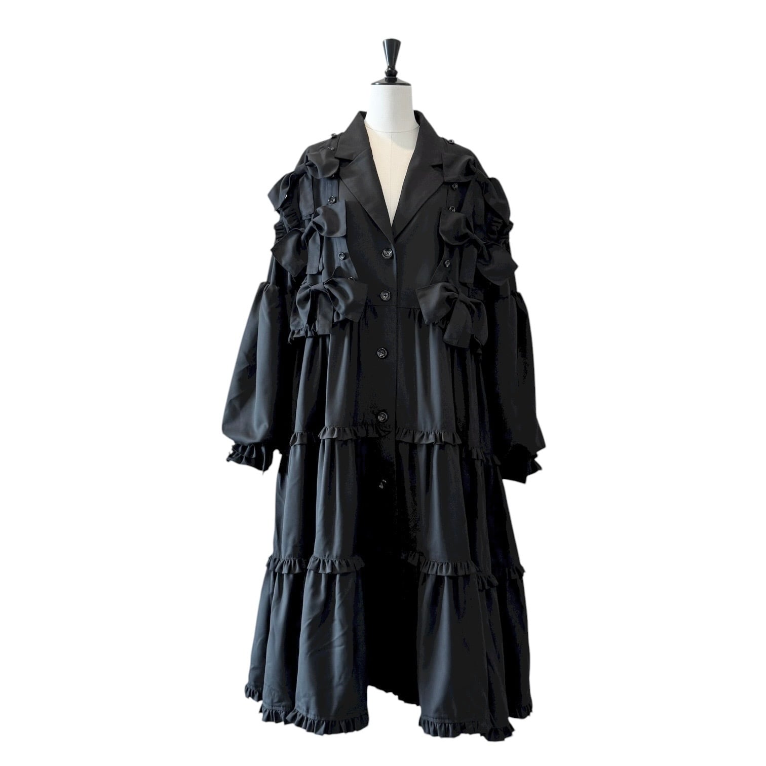 リボンドッキングスーツワンピース BLACK