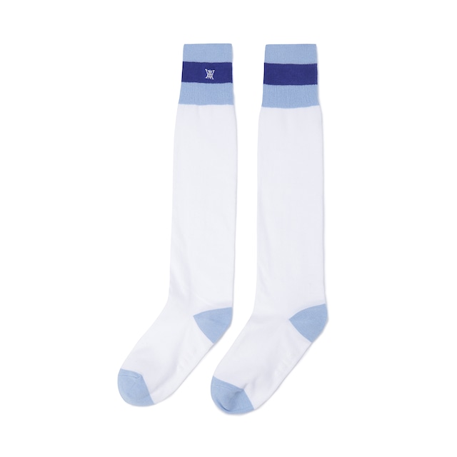 (W) THREE-TONE KNEE SOCKS [サイズ: F(AGEUWSC05SBF)] [カラー: SKY BLUE]