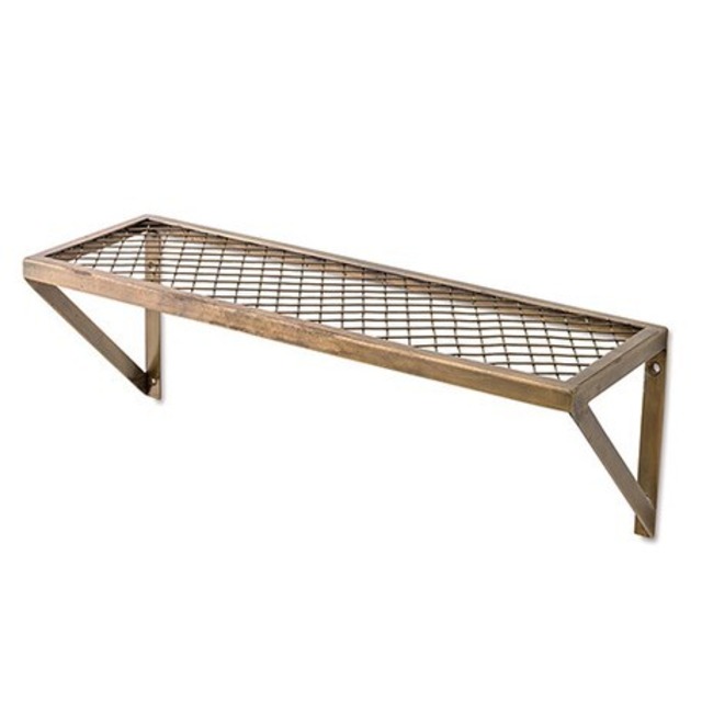 DIY メッシュラックL　アンティークゴールド