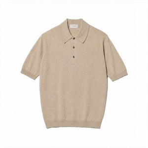 ★定価47,300円・新品未使用★ ジョンスメドレー ISIS アイシス 最高級シーアイランドコットン ニットポロシャツ ライトトープ Mサイズ