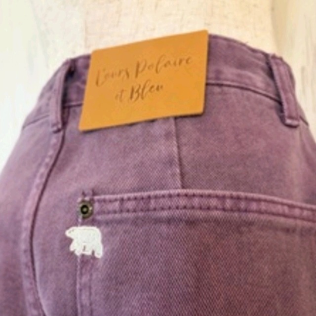 【11月入荷】【L`OURS POLAIRE et BLEU】ピグメントカーブカラーデニム