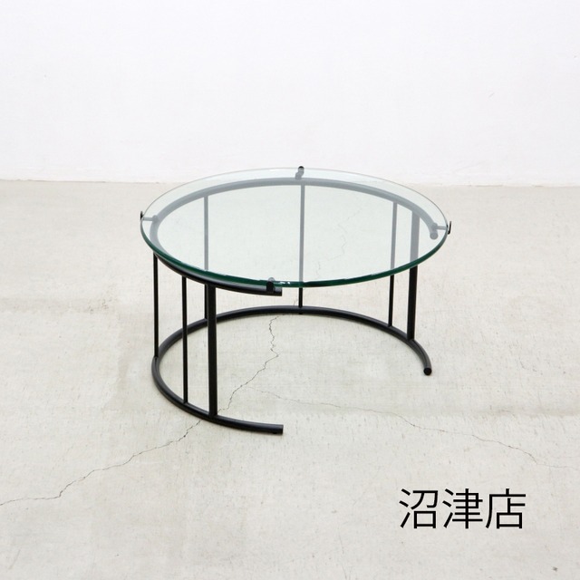 【沼津店】HUKLA フクラ TMRC  ガラス ラウンド センターテーブル サイドテーブル 円型 モダン PJK23199
