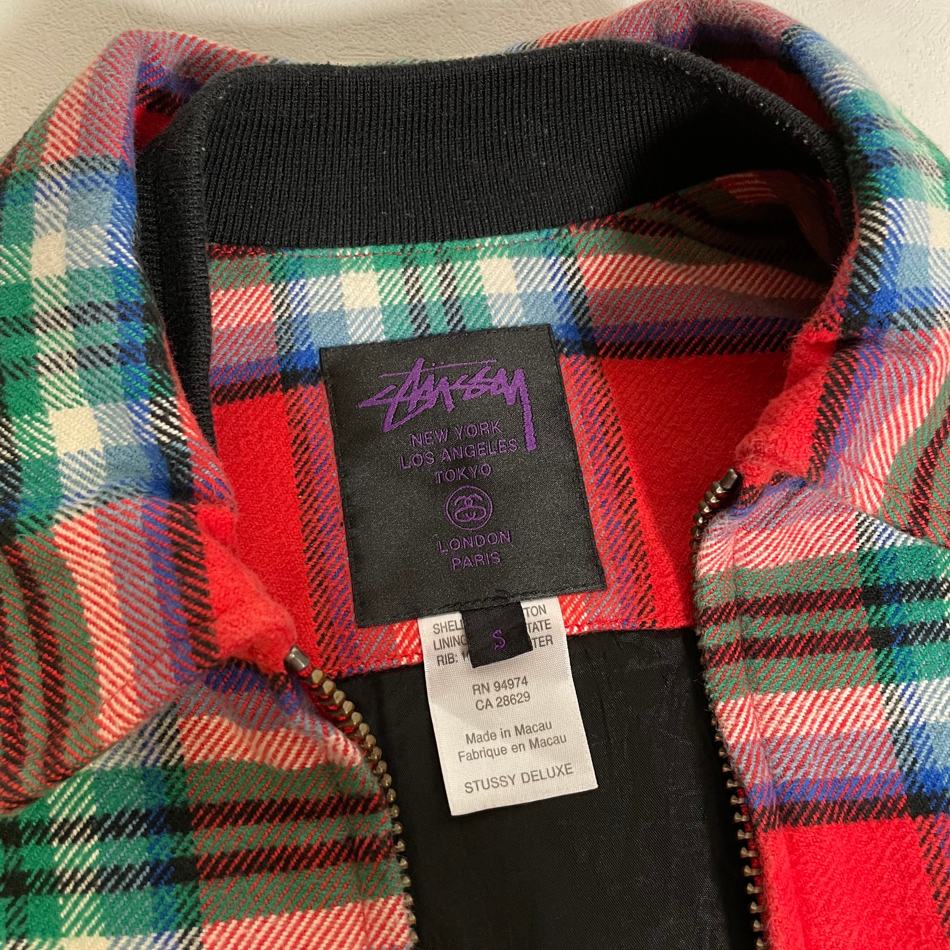 STUSSY DELUXE ステューシー タータンチェック ジップ STUSSY DELUXE ステューシー タータンチェック ジップ
