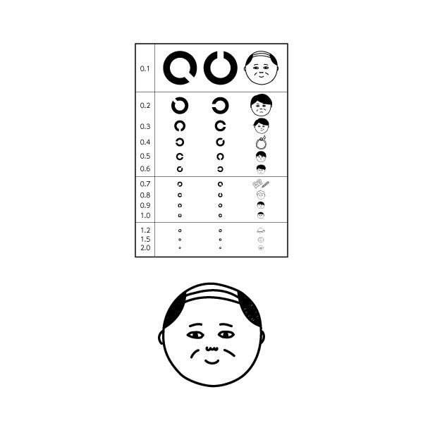 視力検査 視力検査表 昭和レトロ 照明