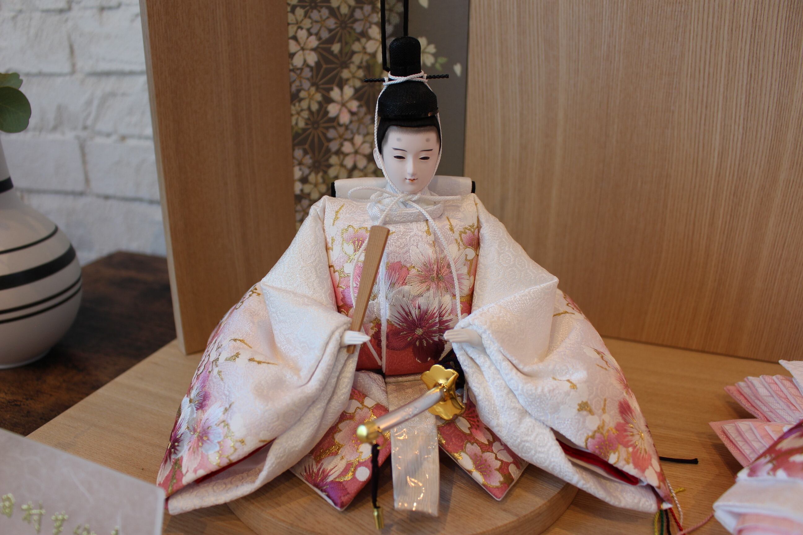 雛人形 親王飾り 田村芙紗彦「結月雪輪」白枝桜 | SHIMADA DOLL