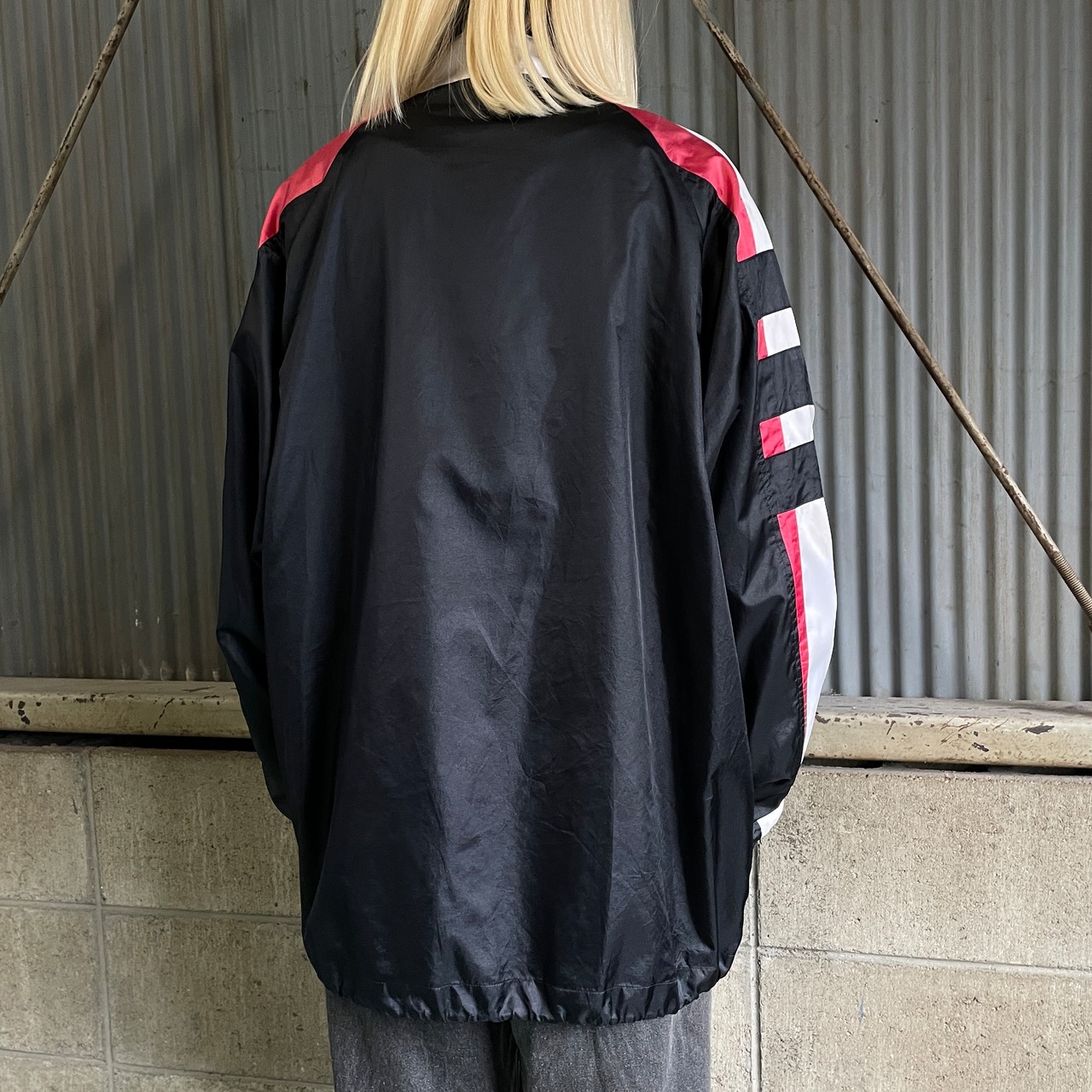 90年代 DESCENTE社製 adidas アディダス ワンポイント刺繍 ハーフ 