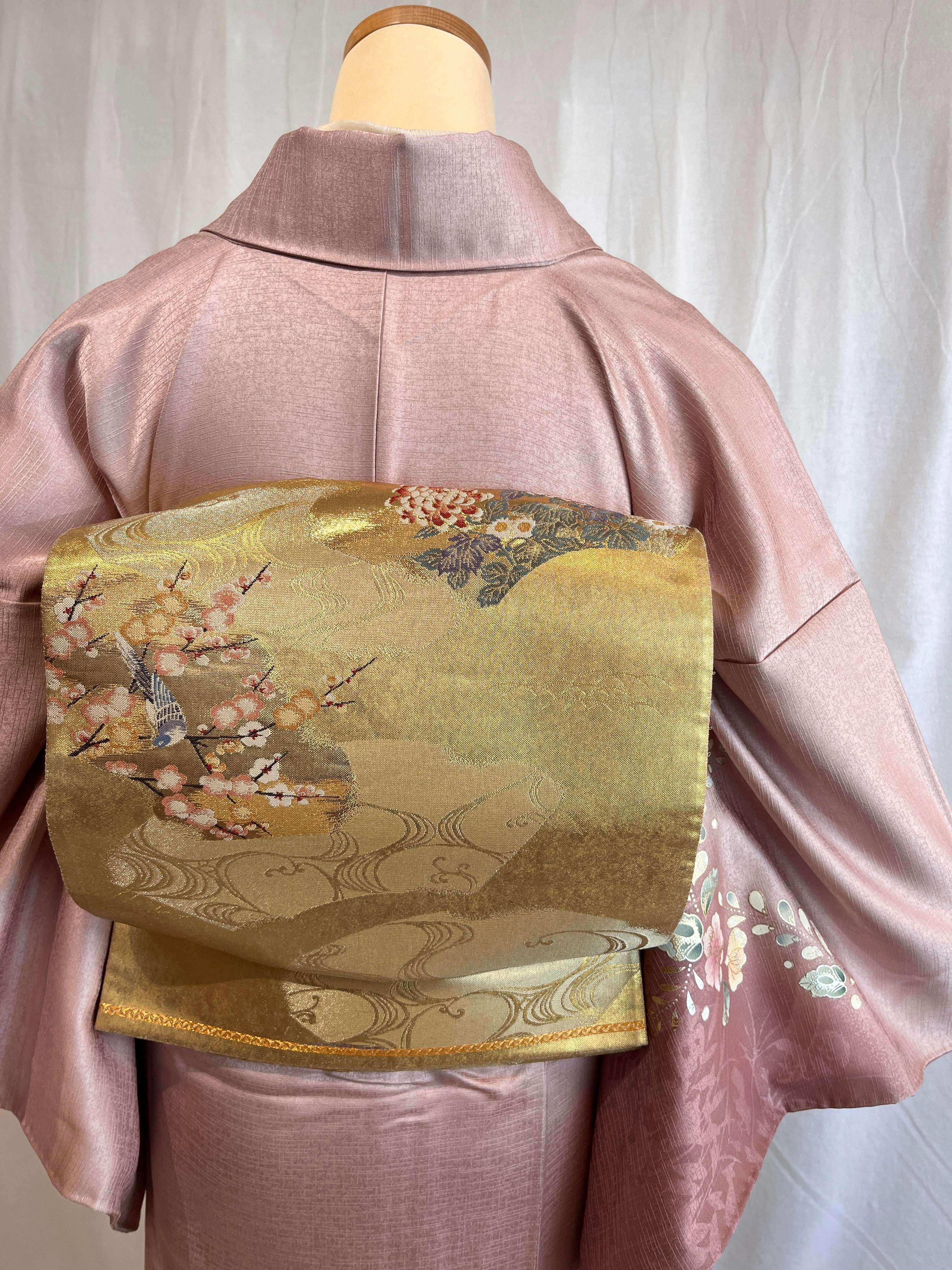 2260 高身長 綸子訪問着 袷単品 Houmongi (lined kimono) | リサイクル着物ショップ La遇 Used Kimono  Shop Lagu powered by BASE