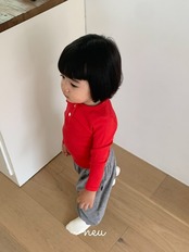 【取寄】Neu ハートボタンTシャツ｜秋服｜韓国子供服 ｜26/AT