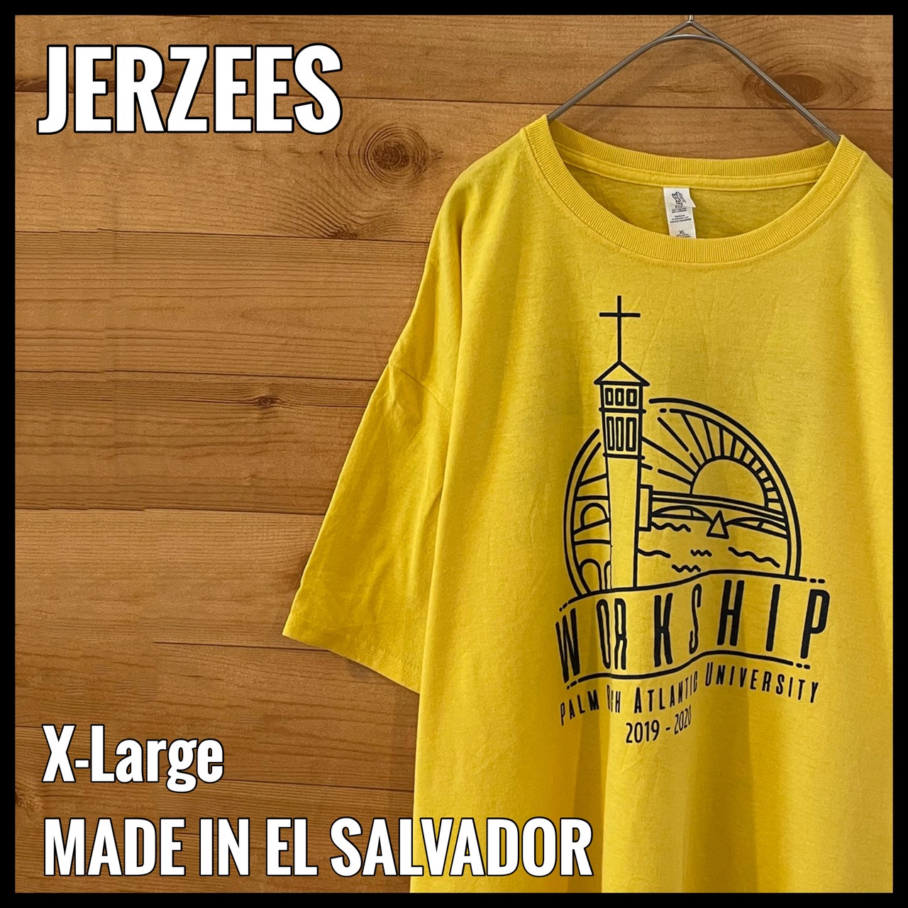 【JERZEES】カレッジ Tシャツ パームビーチアトランティック大学 半袖 X-Large ビッグサイズ  US古着 アメリカ古着